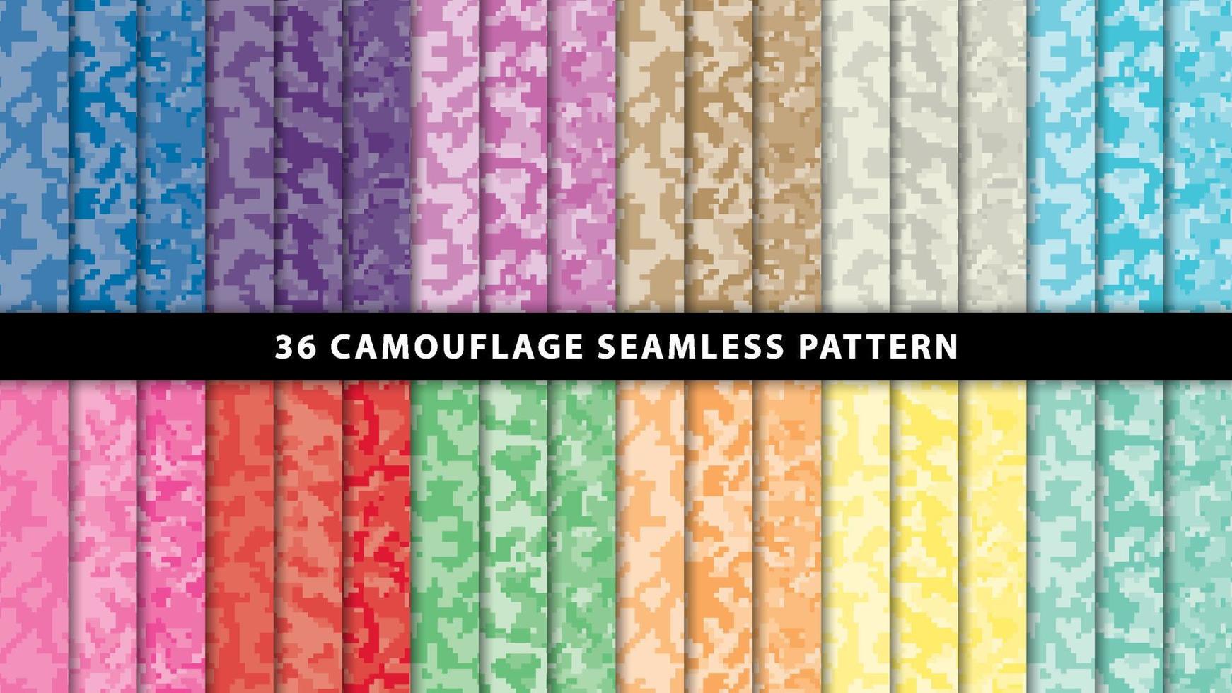 Collection military and army camouflage seamless pattern vector