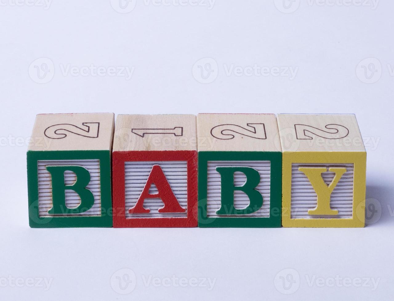 abc blocks on a white background photo