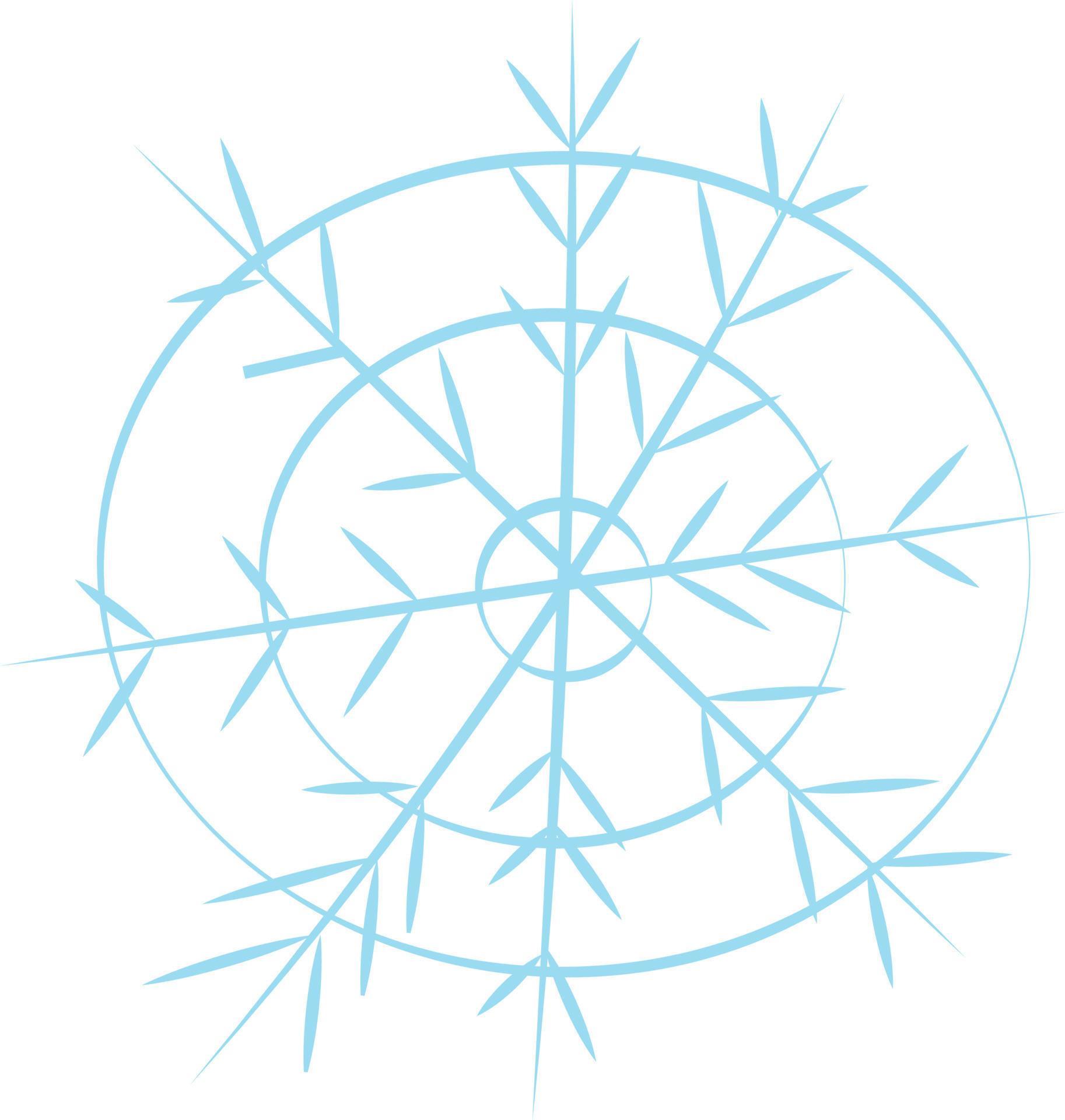 Simple snowflake. Single element. Vector. 14160488 Vector Art at Vecteezy