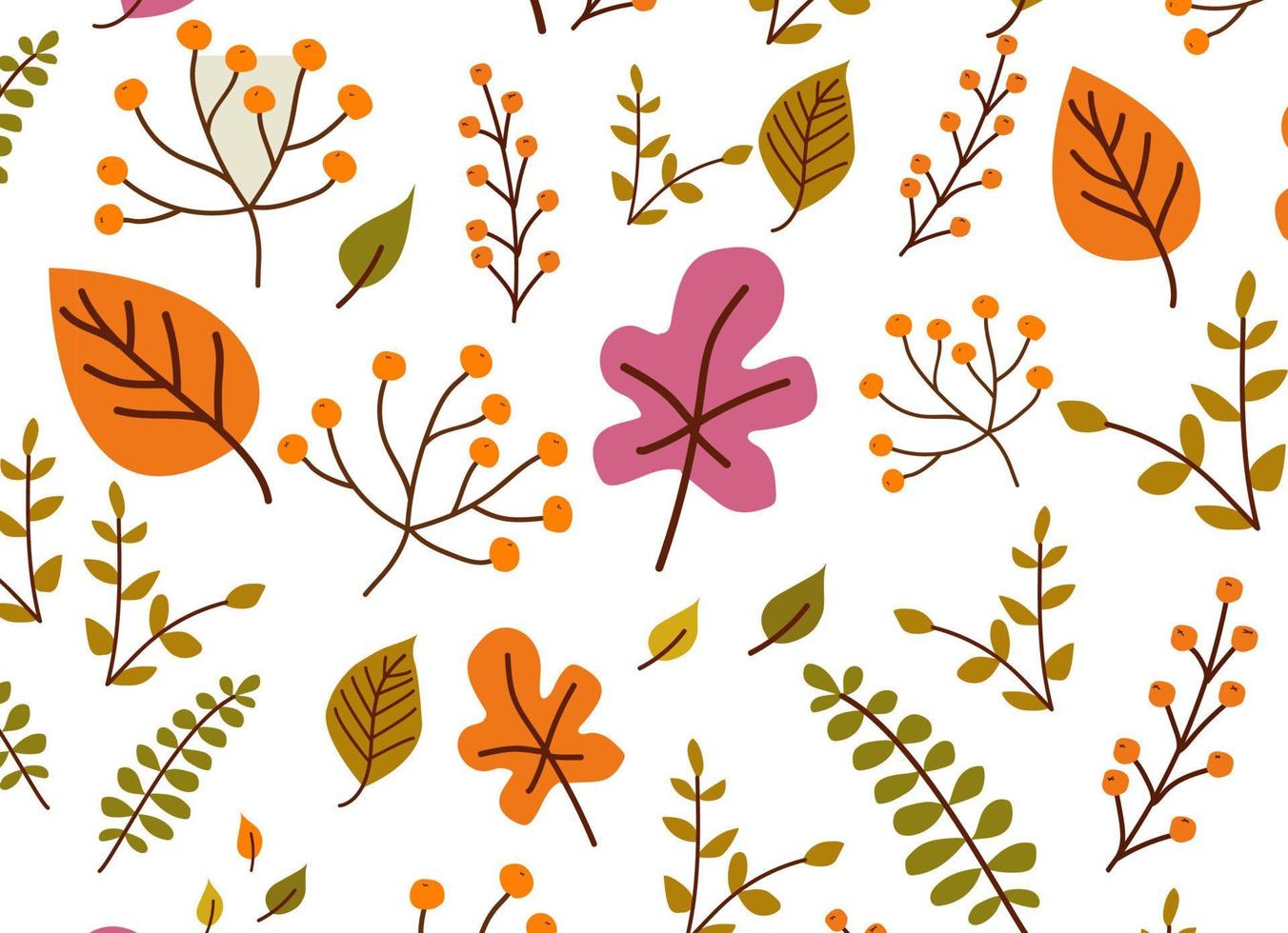 patrón de hojas de enredadera, ilustración vectorial, lindo fondo colorido vector