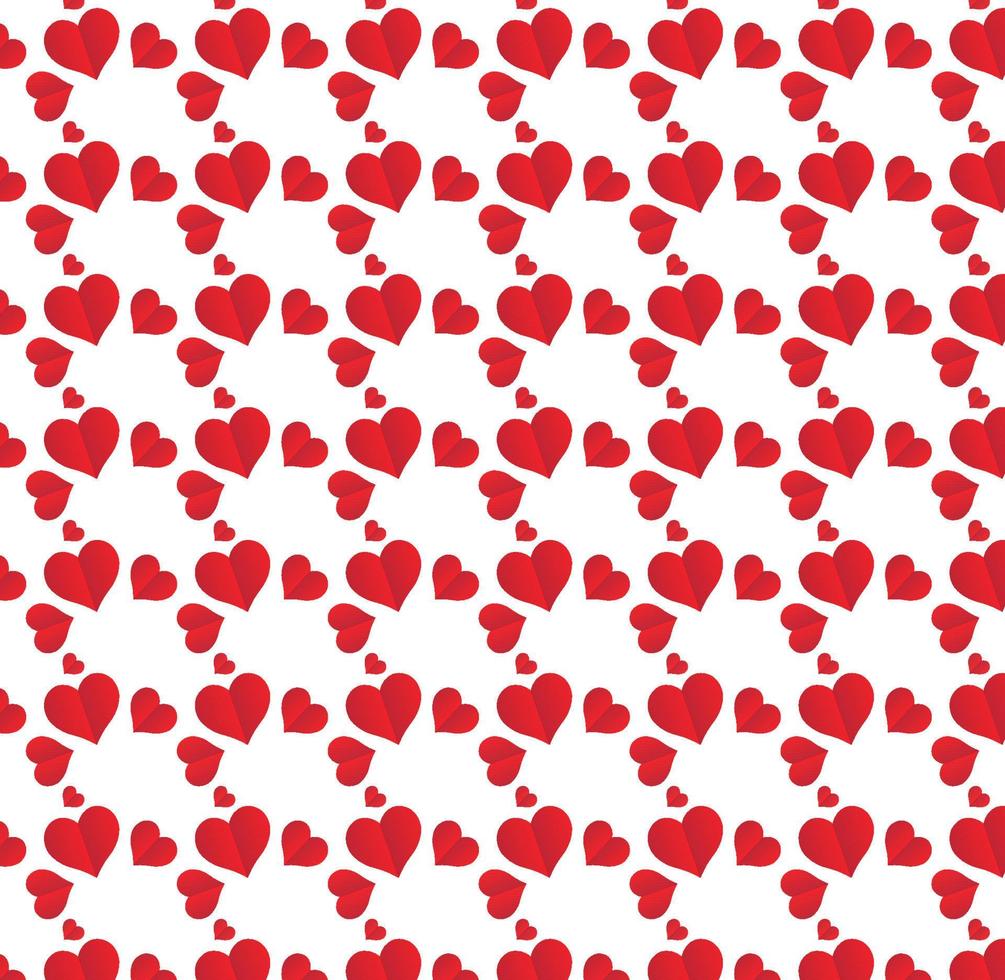Valentines day background, Red hearts pattern, Valentine's Day, decoration of Valentine's Day materials. vector