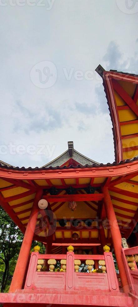 This is a photo of the roof of the Sam Poo Kong temple in Semarang.