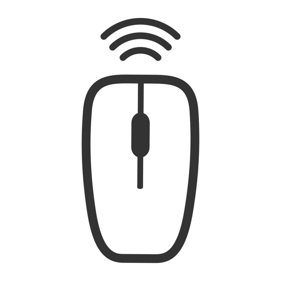 Black and white icon computer mouse vector