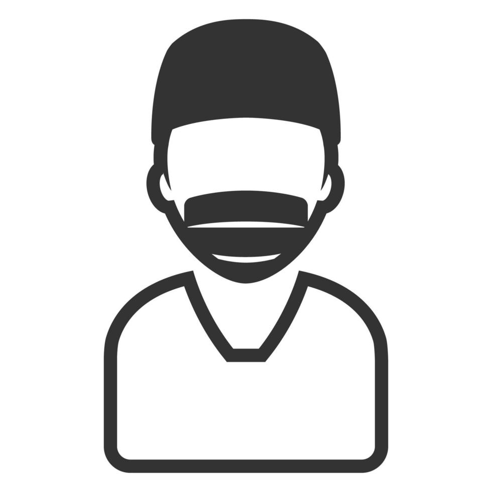 Black and white icon surgeon vector