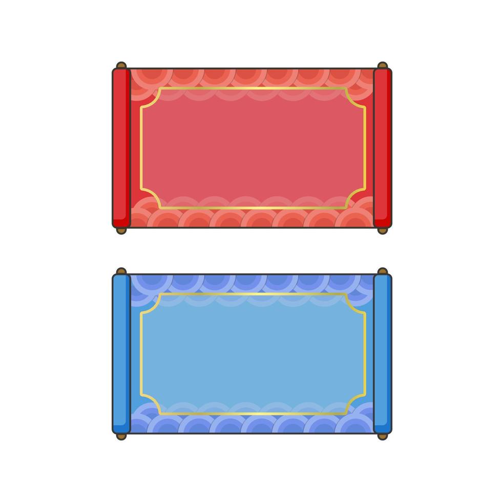 Roll labels chinese banner. event chinese roll banner, Scroll paper. vector