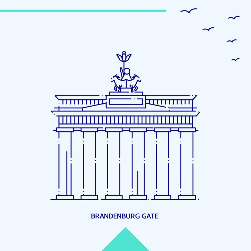 BRANDENBURG GATE skyline vector illustration