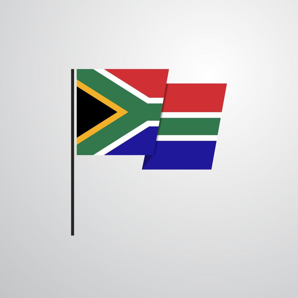 South Africa waving Flag design vector