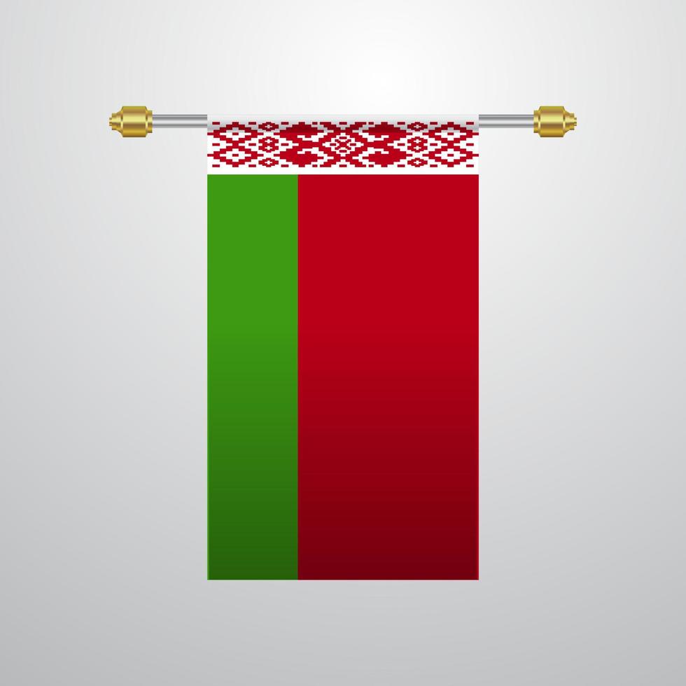 bandera colgante de bielorrusia vector