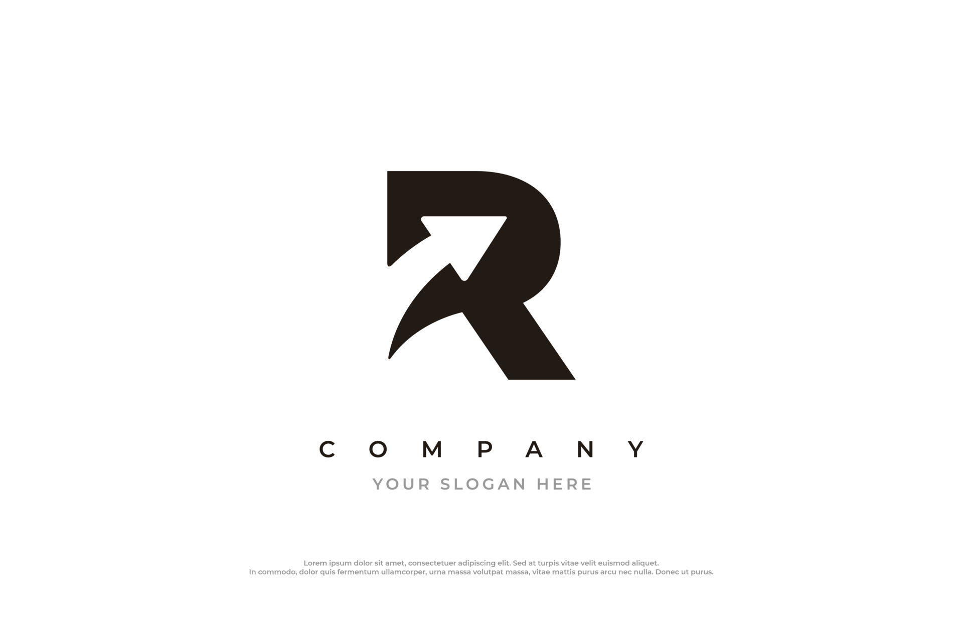 Letter R Arrow Logo Design Vector 14160876 Vector Art at Vecteezy