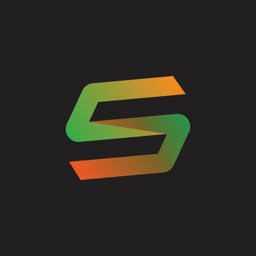 S letter modern gradient logo vector