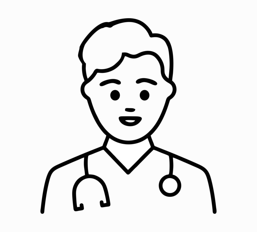 Illustration of male doctor vector