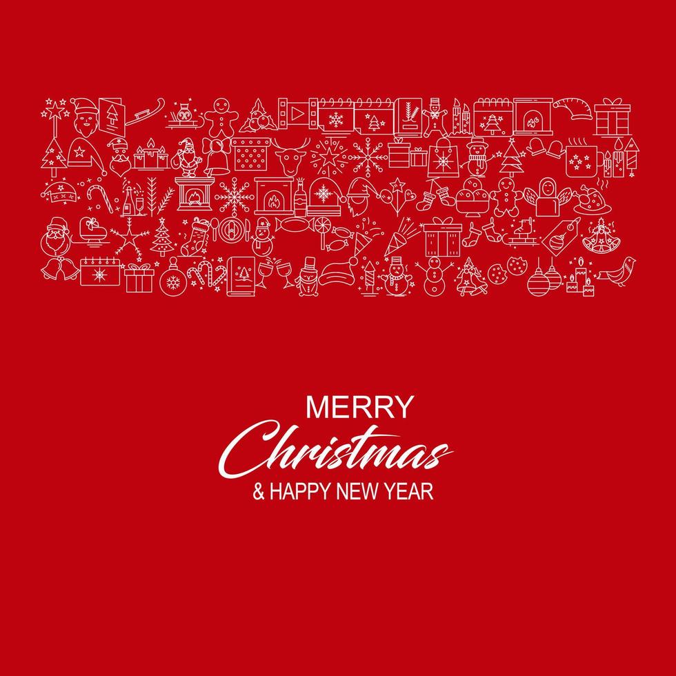 Merry Christmas Icon banner Template Creative background vector