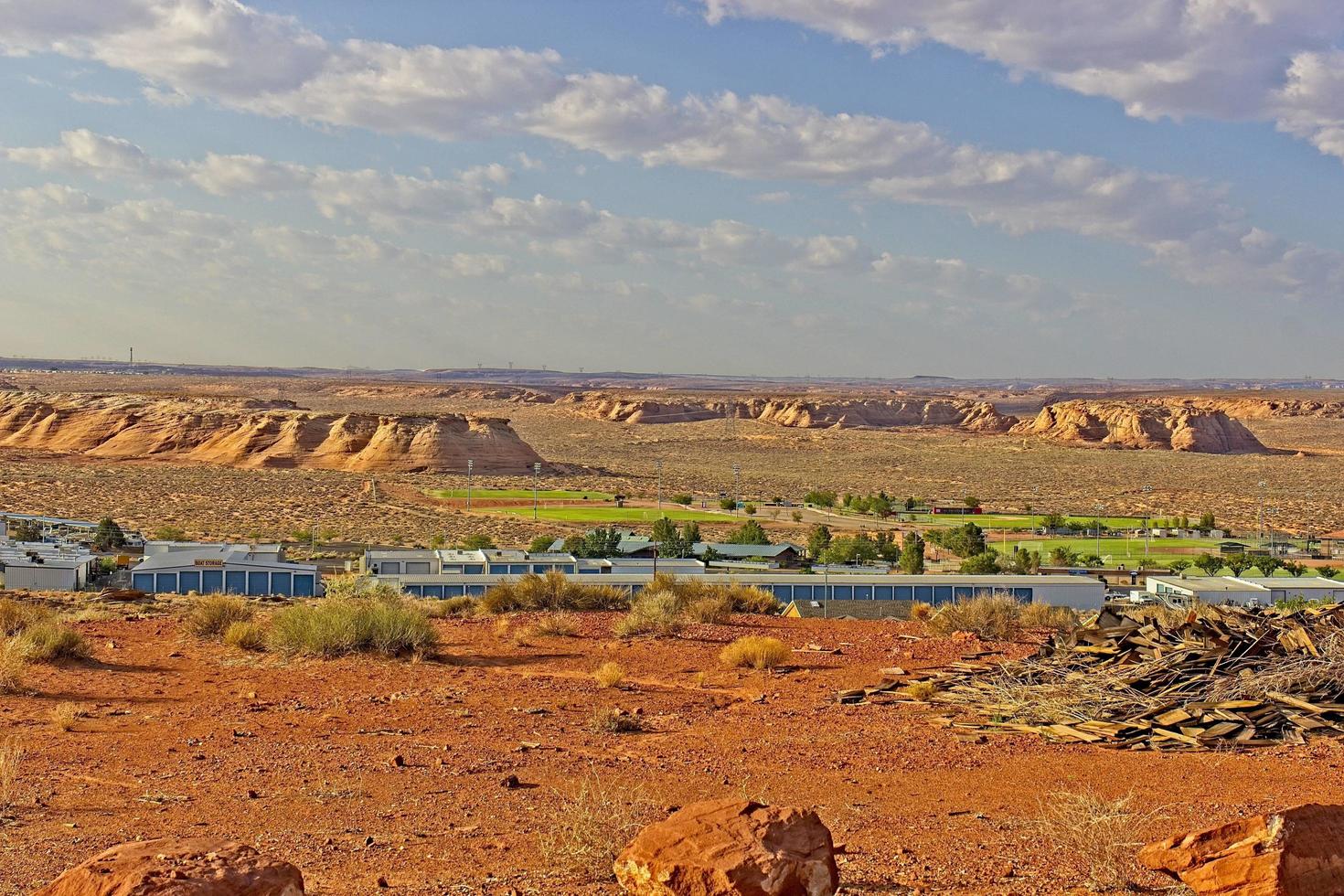 View Of High Desert Bluffs And High School Athletic Fields photo