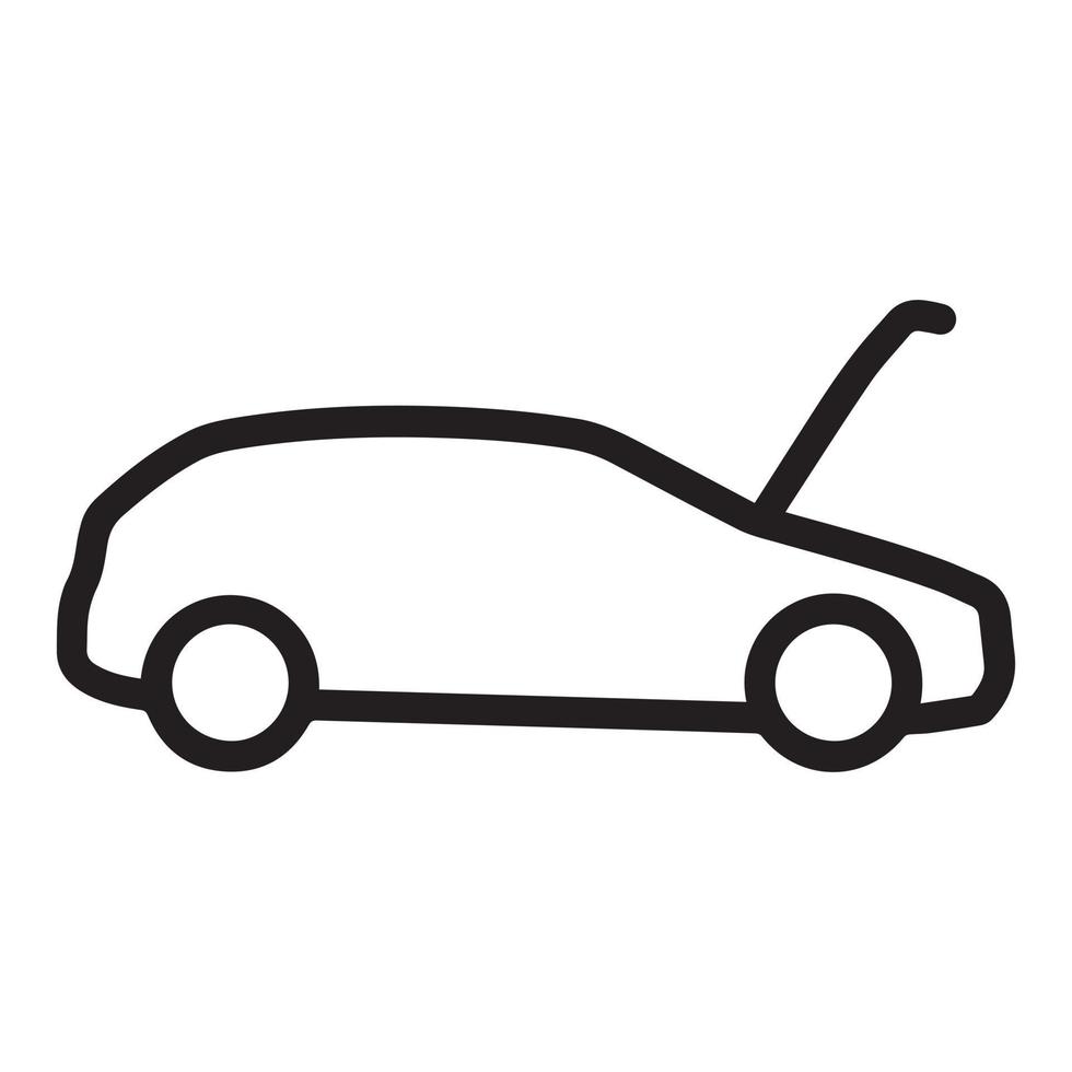 The open, bonnet, car icon vector
