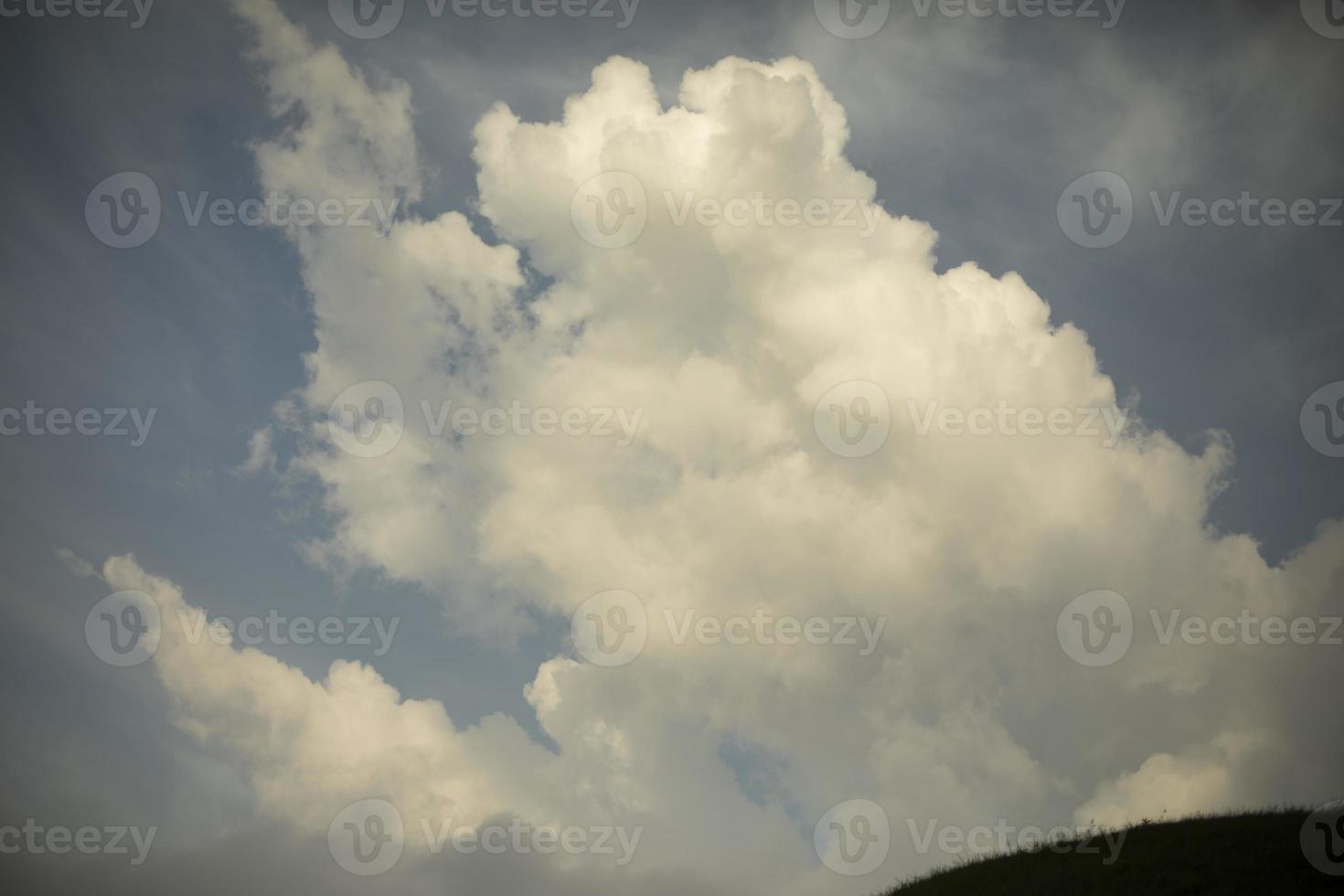 Clouds in summer. Summer landscape with sky. Warm weather. photo