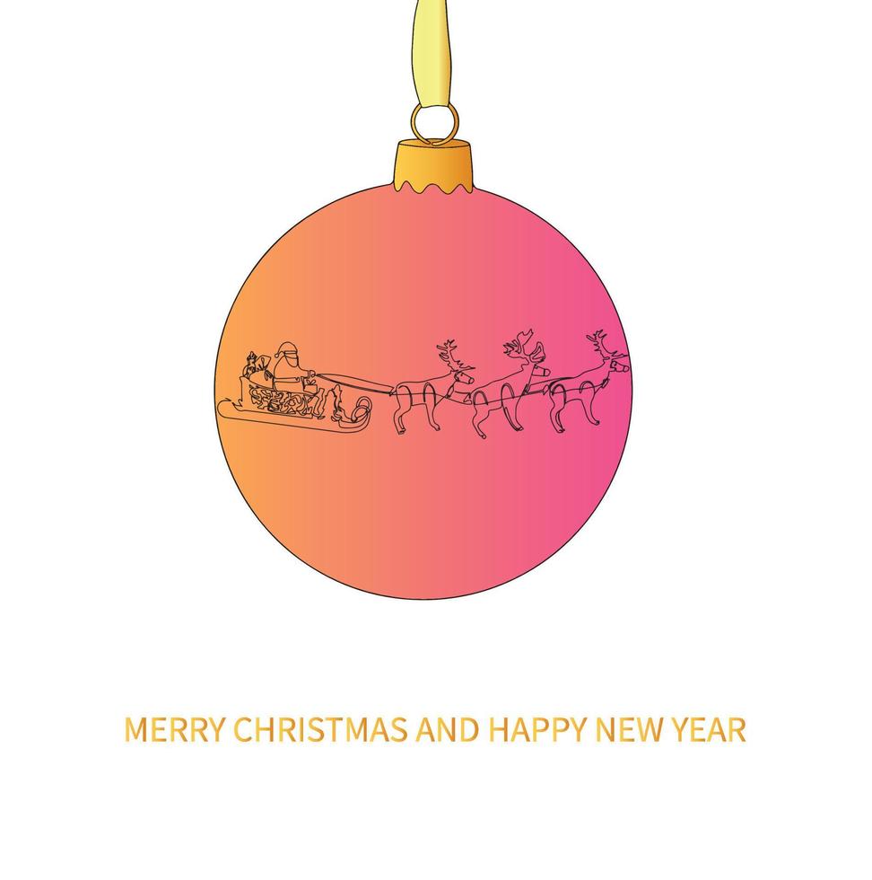 Christmas tree ball. The decoration of the Christmas tree is highlighted on a white background. A symbol of a happy New Year, celebration of Christmas holidays, winter. vector