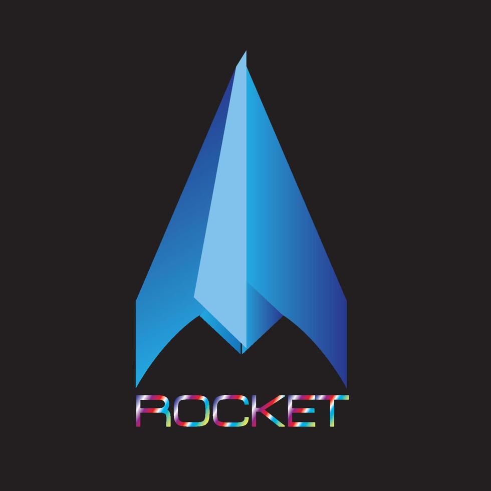 diseño de logotipo corporativo de cohete vector
