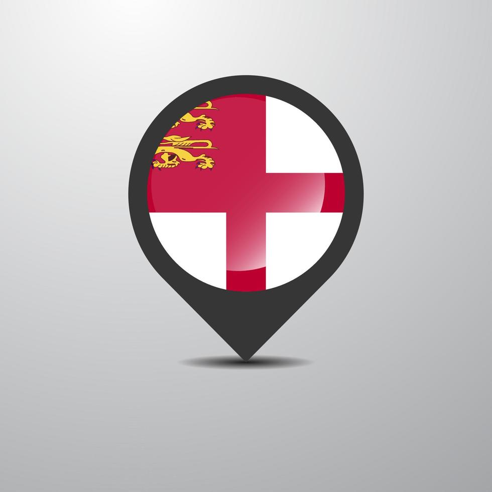 Sark Map Pin vector