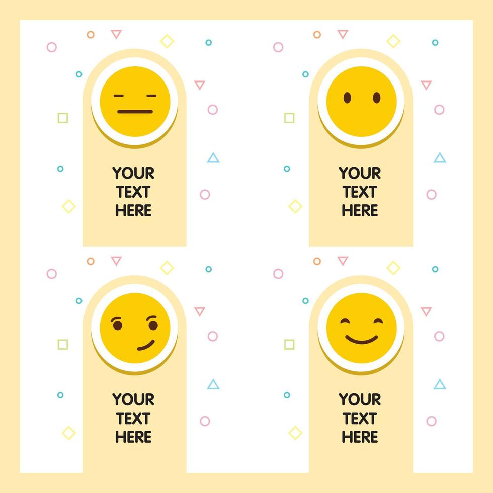 Emoji with your message design vector