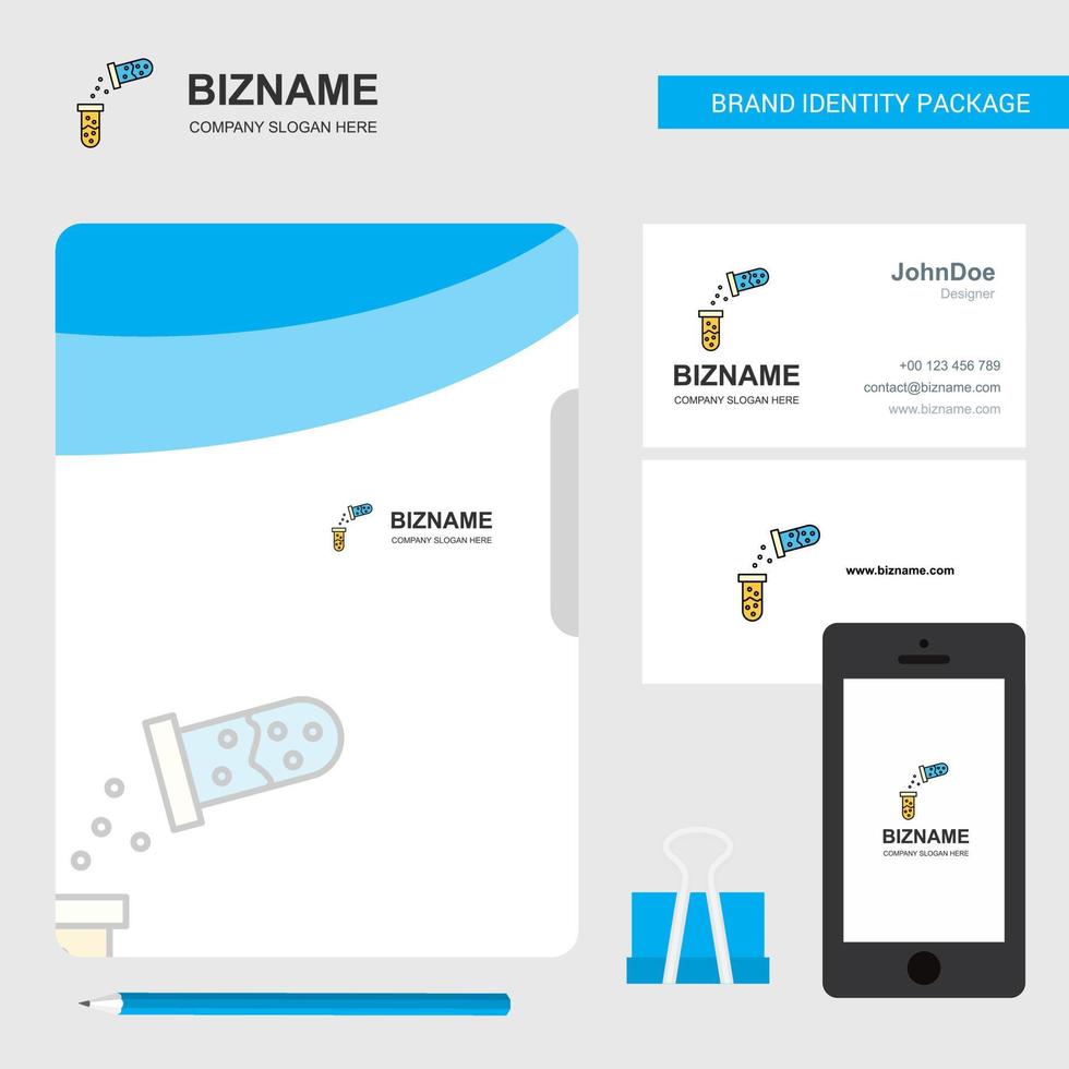 Chemical reaction Business Logo File Cover Visiting Card and Mobile App Design Vector Illustration