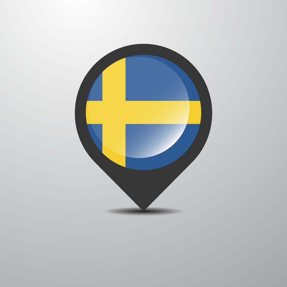 Sweden Map Pin vector