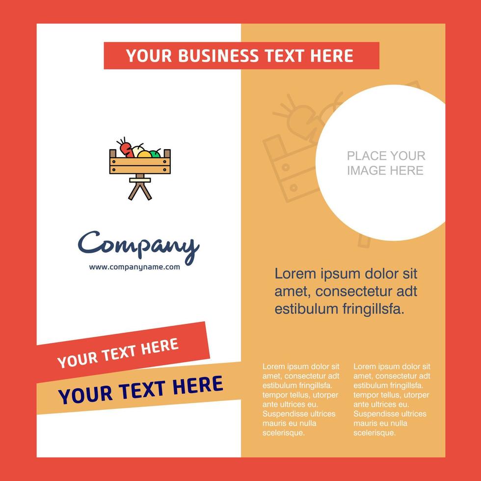 Vegetable basket Company Brochure Template Vector Busienss Template