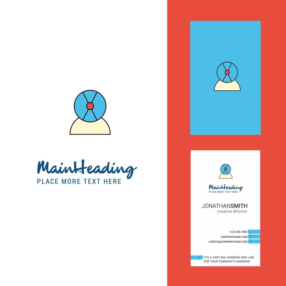 Disk avatar Creative Logo and business card vertical Design Vector