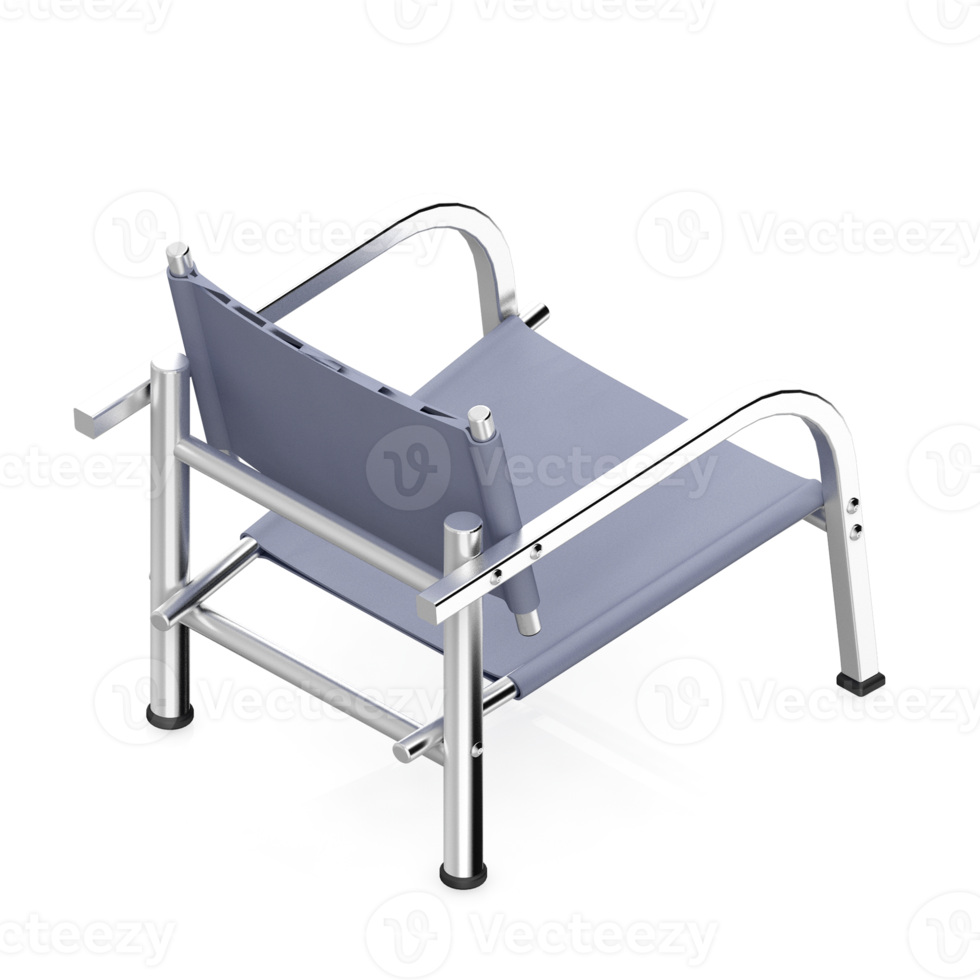 Isometric Chair 3D isolated rendering png