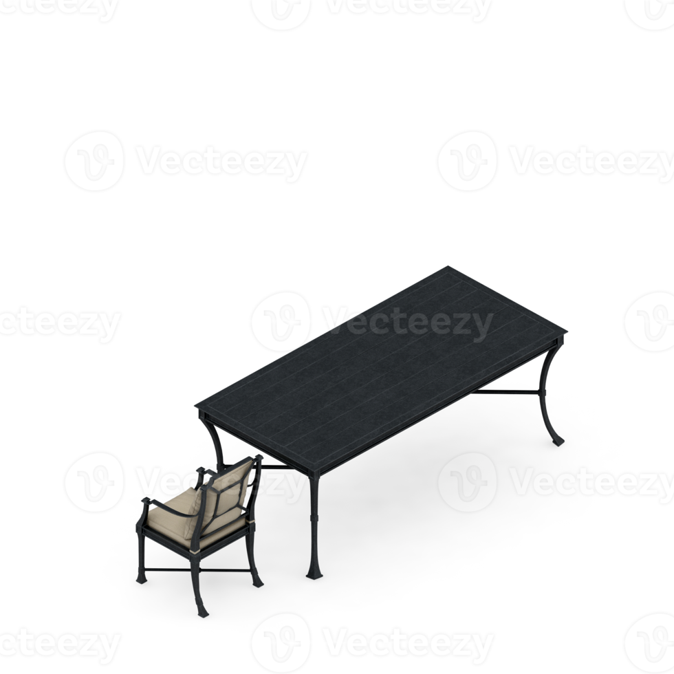Isometric Table 3D render png