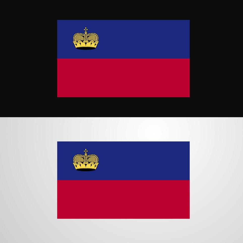 diseño de banner de bandera de liechtenstein vector