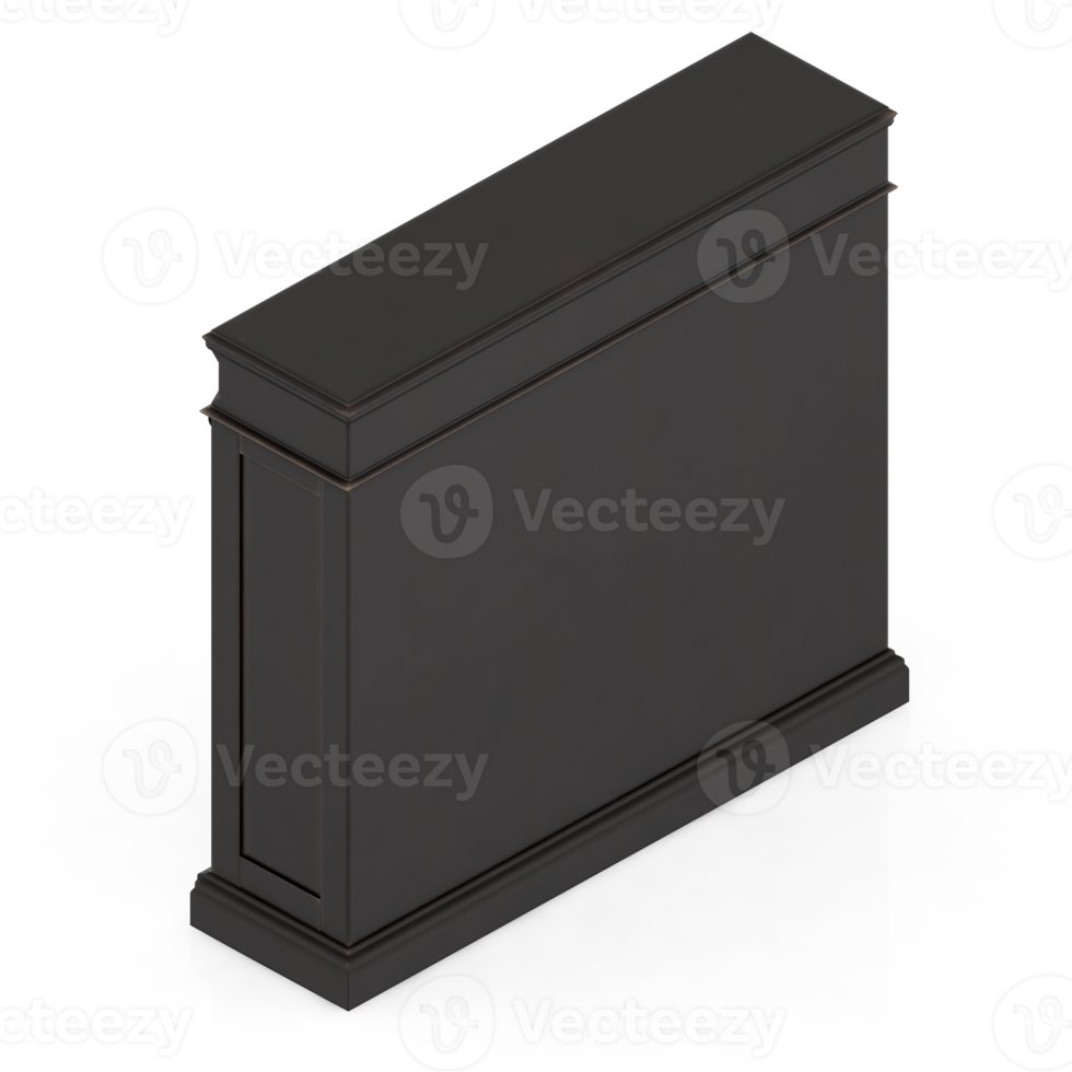 Isometric Cabinet 3D render png
