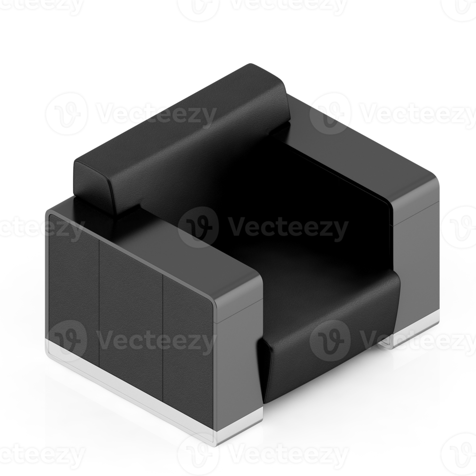 Isometric Armchair Isolated 3D render png