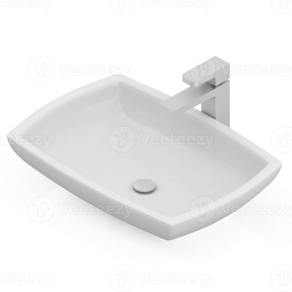 itens de banheiro isométricos renderização 3d isolada png