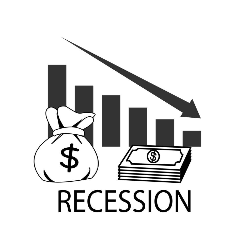 Economic chart graphic vector