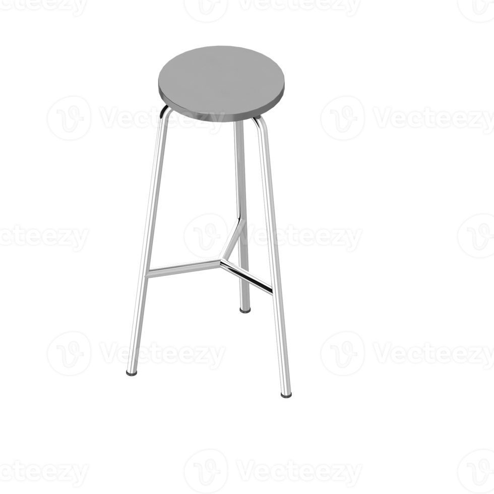 Isometric Chair 3D isolated rendering png