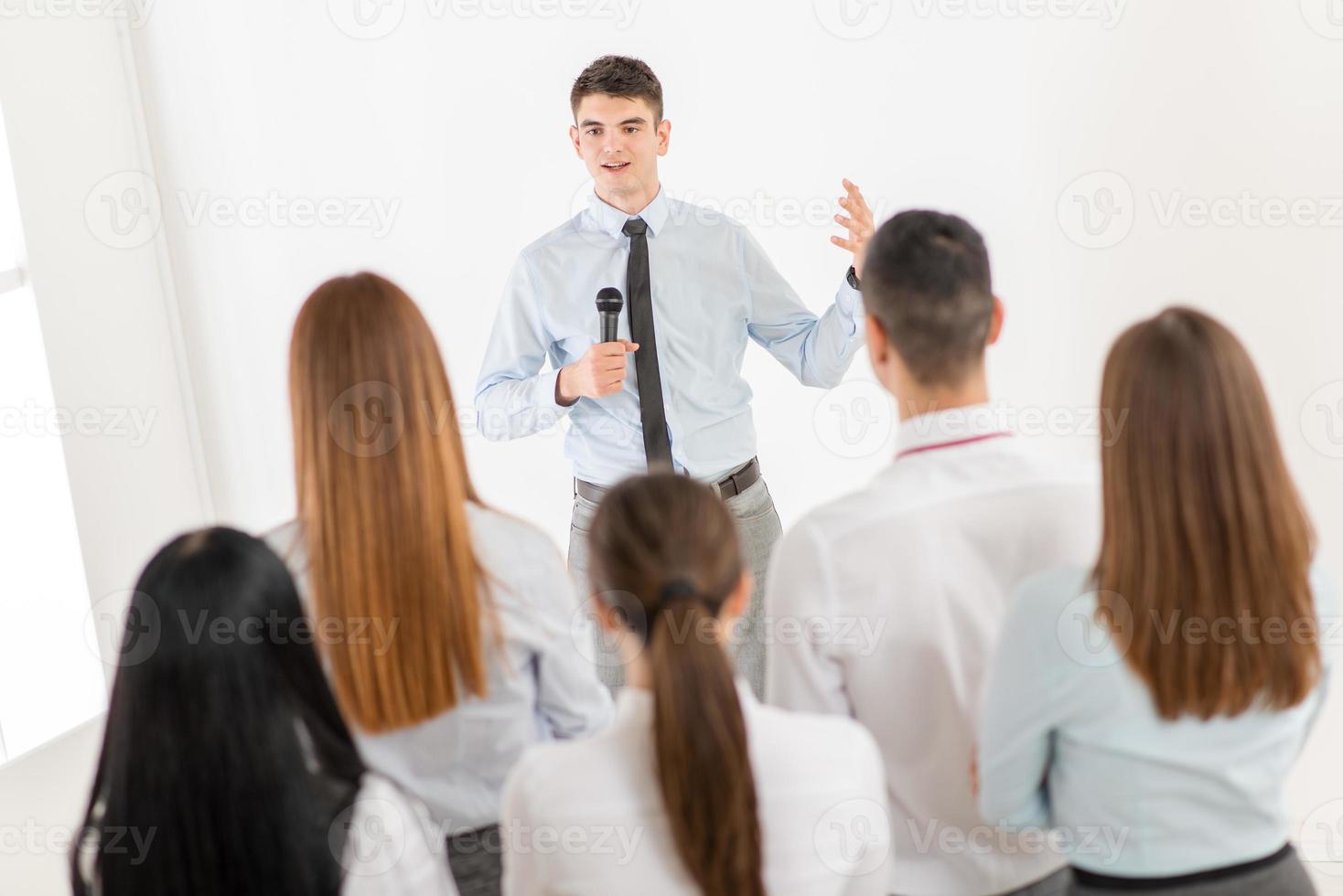 Businessman Giving Presentation photo