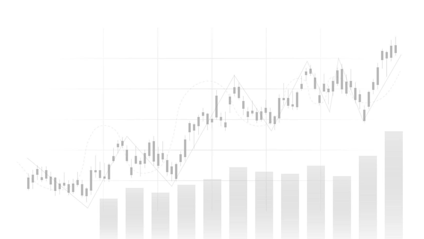 Economy situation concept. financial business statistics with candlestick chart show stock market vector