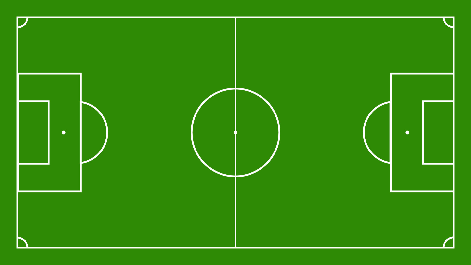 soccer football field top view with green color and white line for