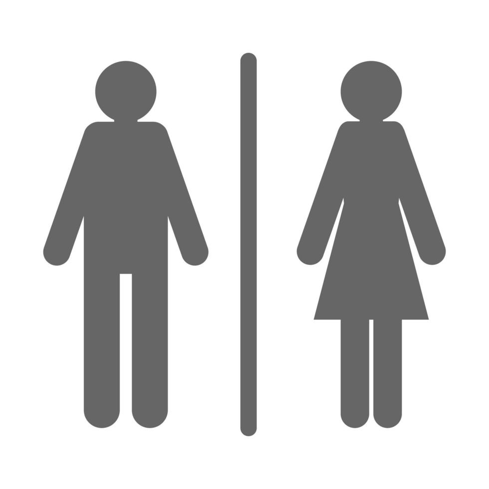 toilet sign isolated on white background vector