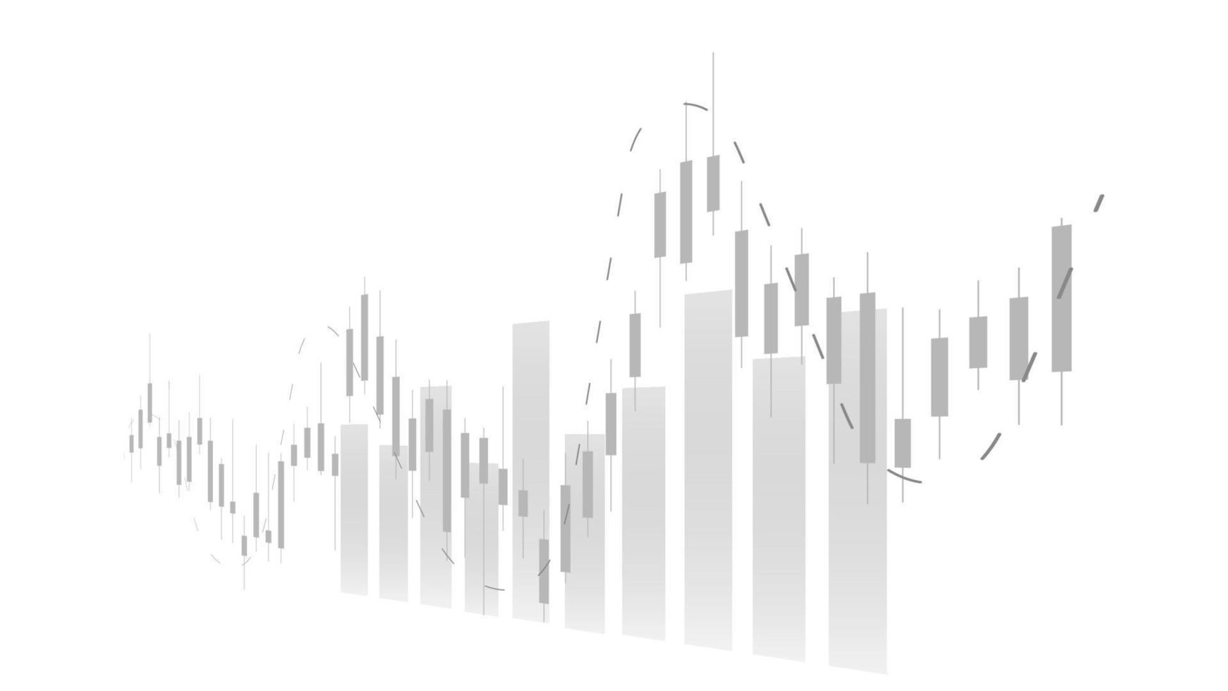 Economy situation concept. financial business statistics with candlestick chart show stock market vector