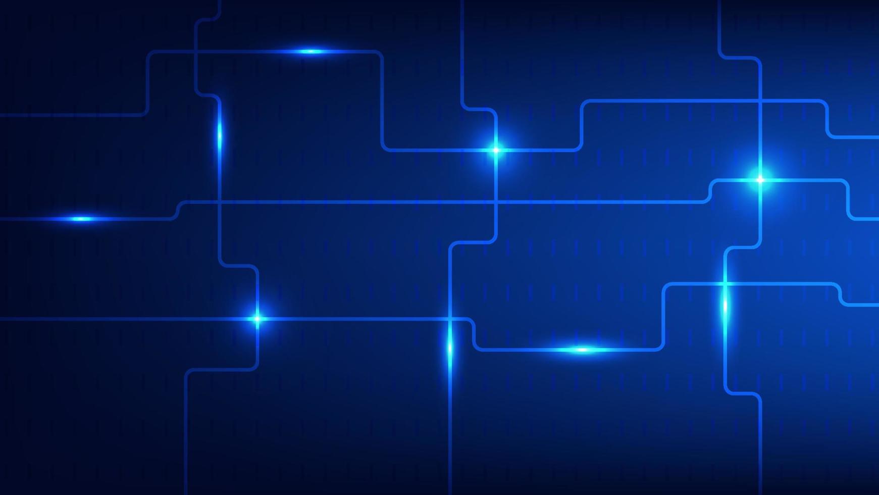 Hi tech digital technology and futuristic communication background concept. electric connecting lines as network with blue lighting vector