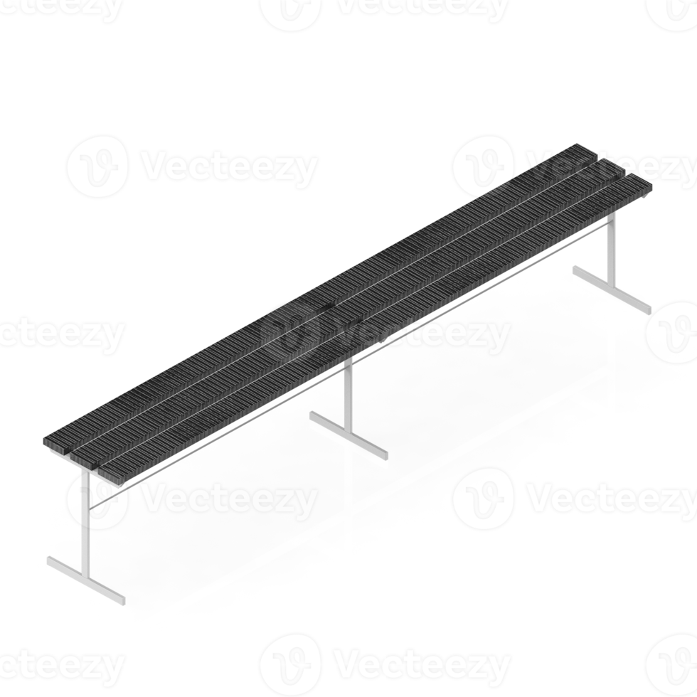 Isometric bench 3D render png