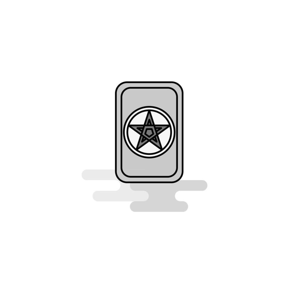 Card game Web Icon Flat Line Filled Gray Icon Vector