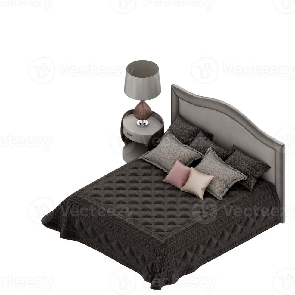 isometrico Camera da letto 3d rendere png