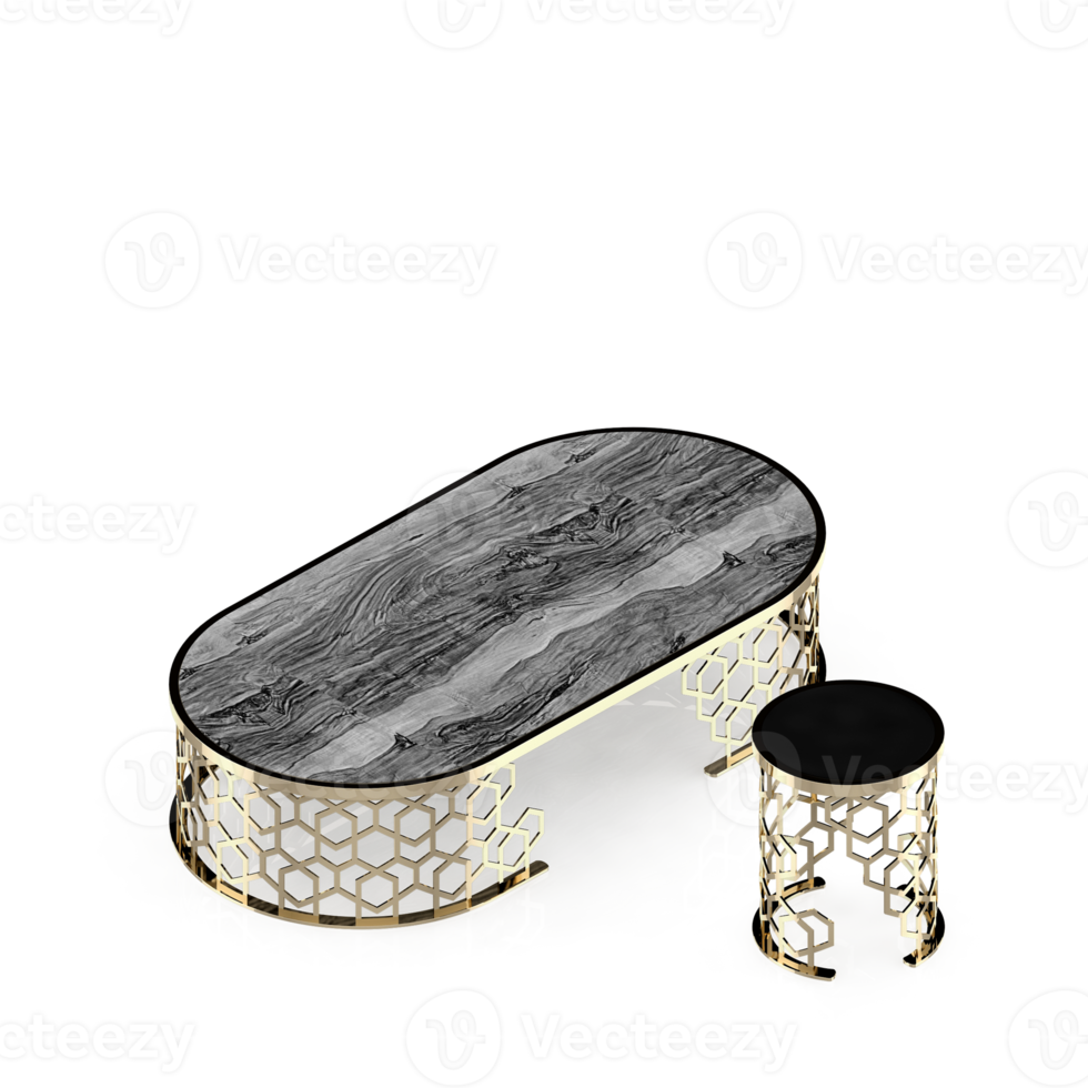 Isometric Table 3D render png