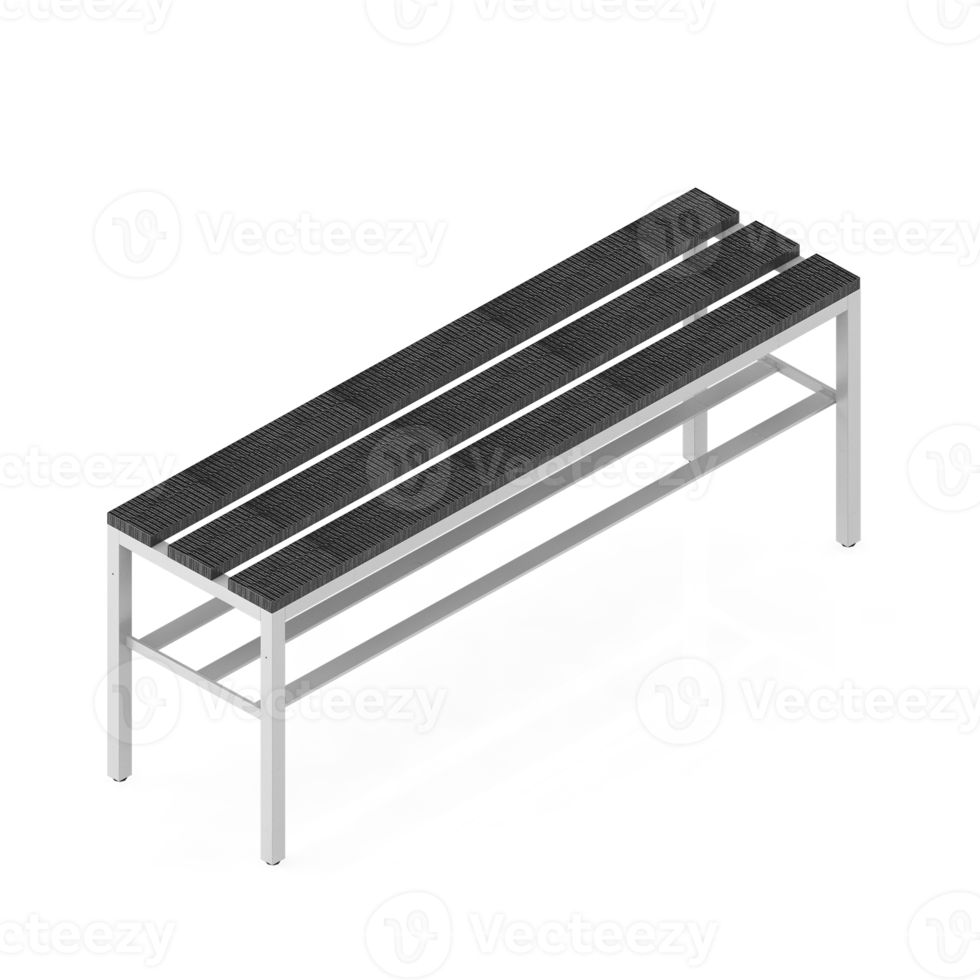 banc isométrique rendu 3d png