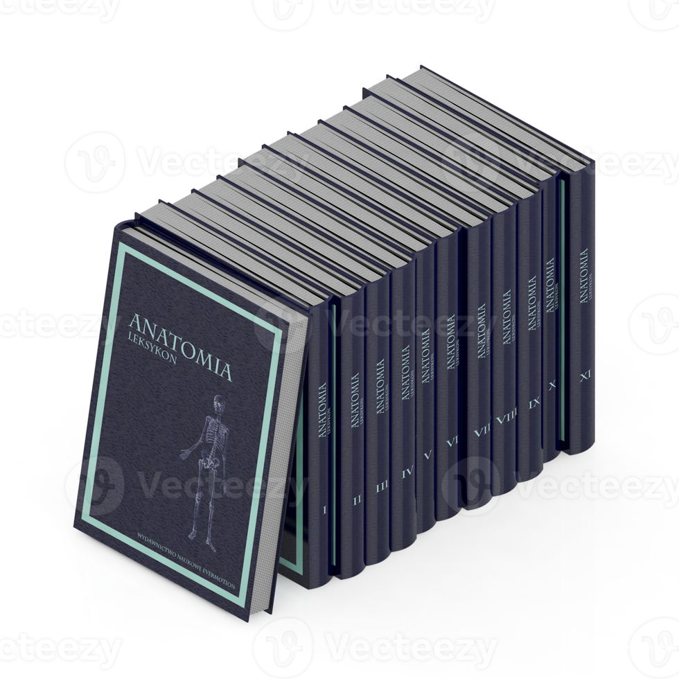 Isometric Books 3D render png