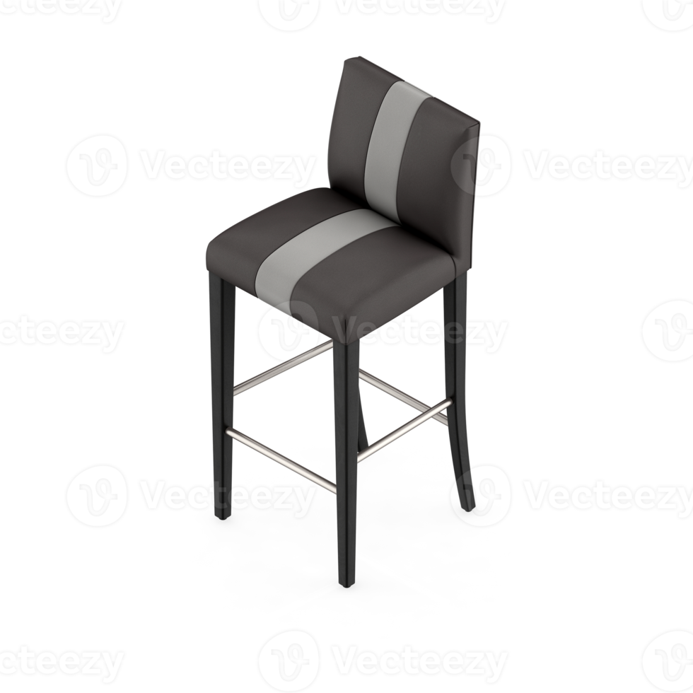 Isometric Chair 3D isolated rendering png