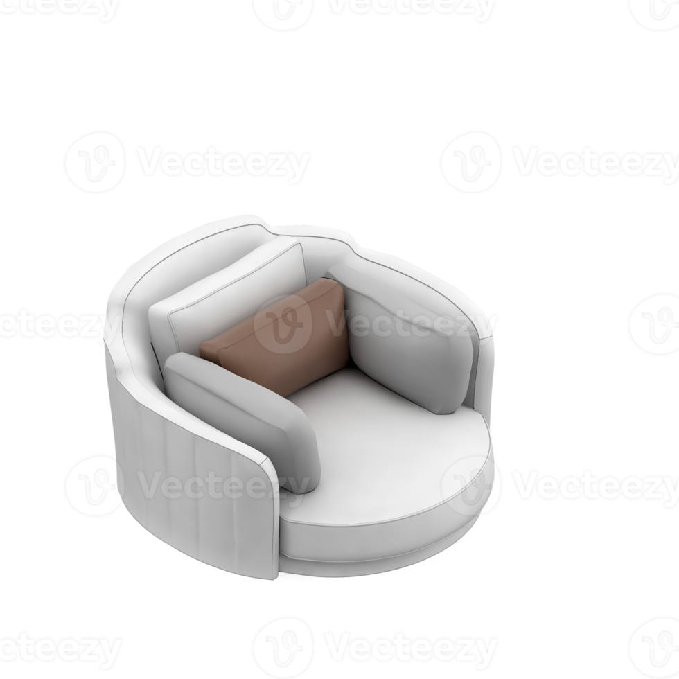 Isometric Armchair Isolated 3D render png
