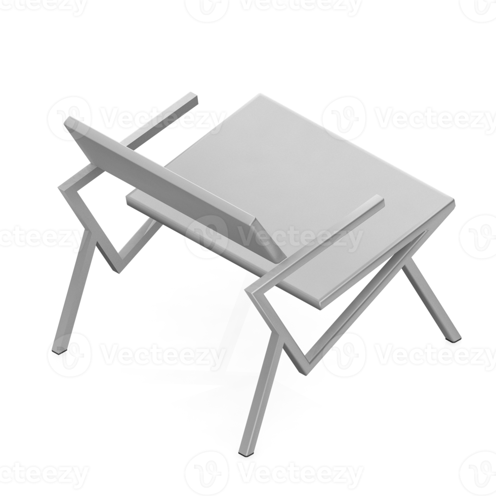 Isometric Chair 3D isolated rendering png